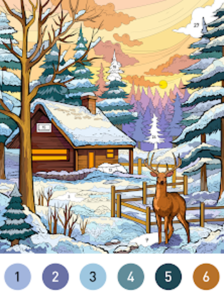 Christmas Color by Number Game screenshot