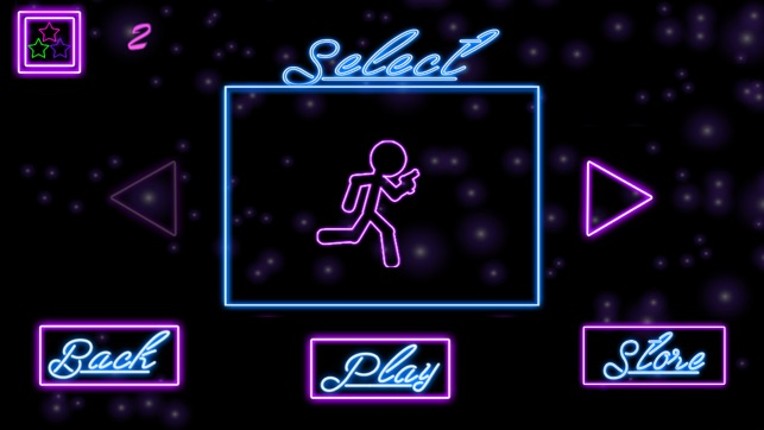 Glow Stick-Man Run : Neon Laser Gun-Man Runner Race Game For Free screenshot