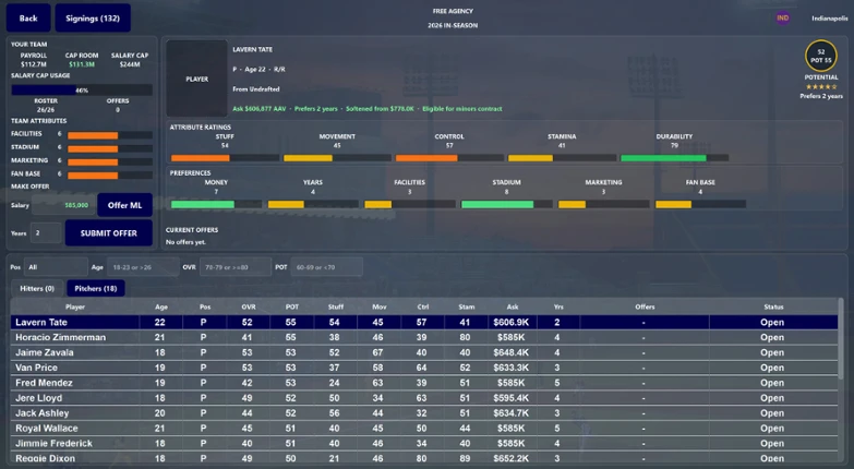Pro Baseball: Franchise Builder screenshot