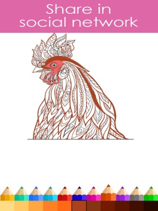 Animal Colorful - Coloring Book for Adults Image