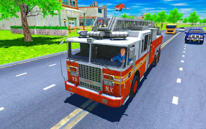 Flying Robot Fire Truck Game screenshot