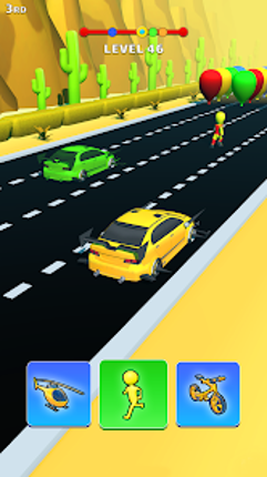 Shape Transform Race Game screenshot