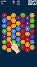 Hexagons: Connect and Merge Numbers Image