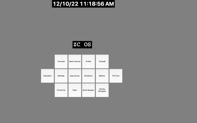 ZC.OS 2.0 Tkinter Python Operating System OS Source code Image