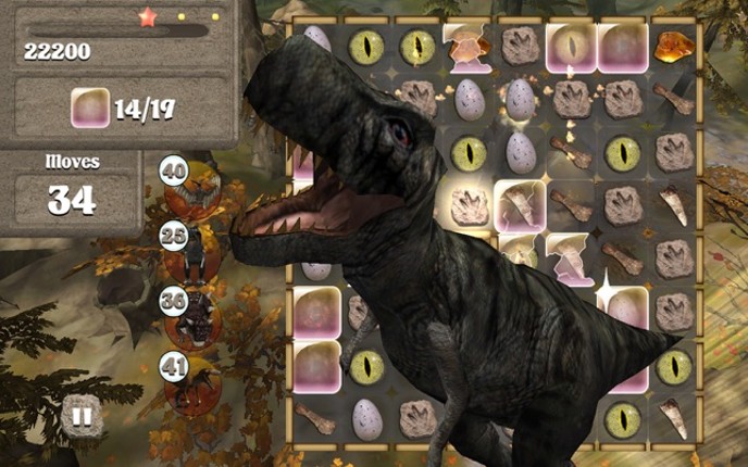 Jurassic Free Fall - Match 3 screenshot