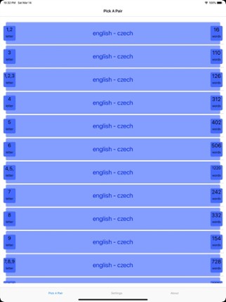 PickAPair Czech - English screenshot