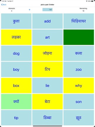 PickAPair Hindi - English screenshot