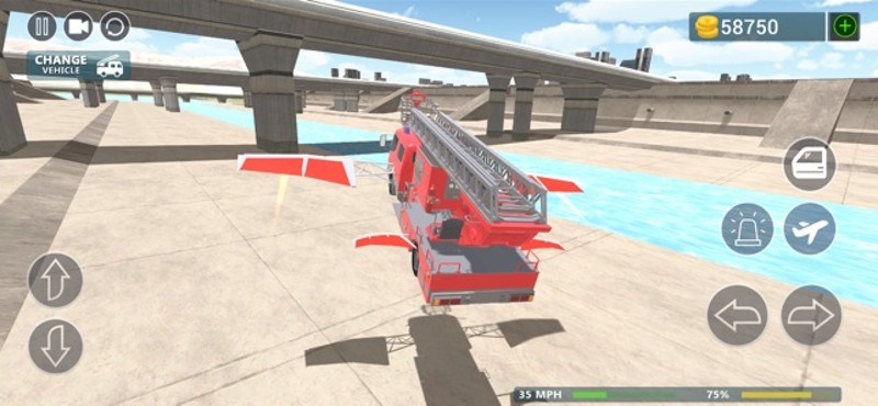 Fire Truck Flying Car Image