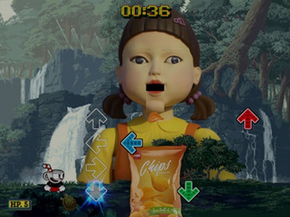 Cuphead "You can't run away from God" screenshot
