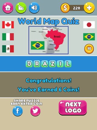 World Map Quiz 2025 screenshot
