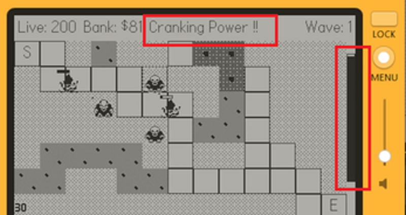 Crank Tower Defense – A Playdate Strategy Challenge! screenshot