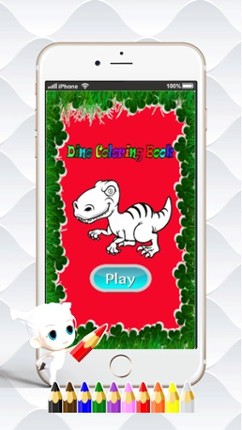 Dino Paint Drawing Color : Cute Caricature Art Idea Pages For Kids screenshot