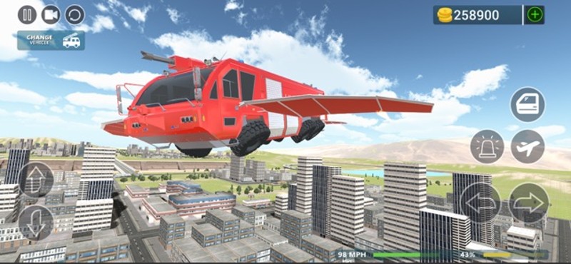 Fire Truck Flying Car Image