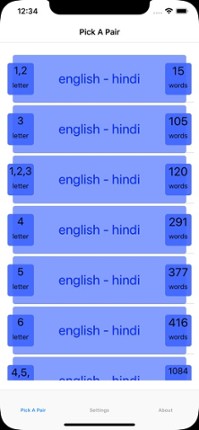 PickAPair Hindi - English screenshot