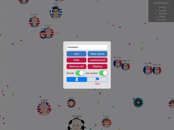 Presidents War: Eat Dot Game - multiplayer cell eater in paradise hocus screenshot