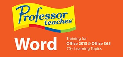 Professor Teaches® Word 2013 & 365 Image