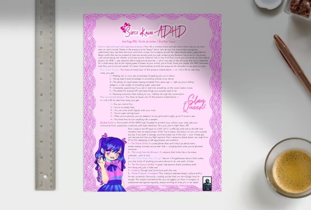 Super Kawaii ADHD - TTRPG Image