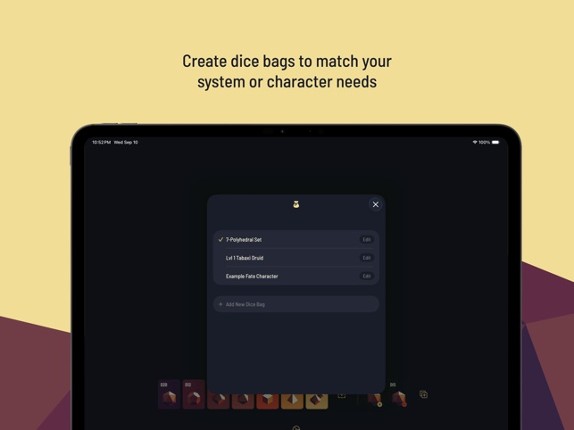 Twilight Dice: RPG Dice Roller screenshot