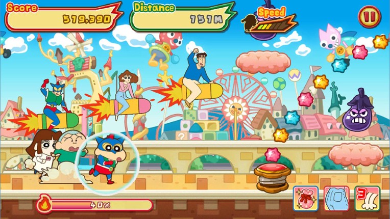 CRAYON SHINCHAN The Storm Called! FLAMING KASUKABE RUNNER!! screenshot