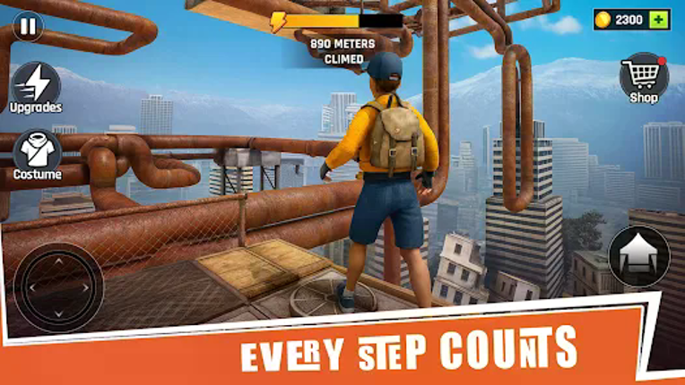 Going Up Rooftop - Parkour 3D Image