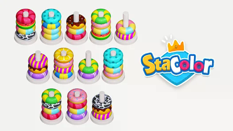 Stacolor: Color Hoop Puzzle Image