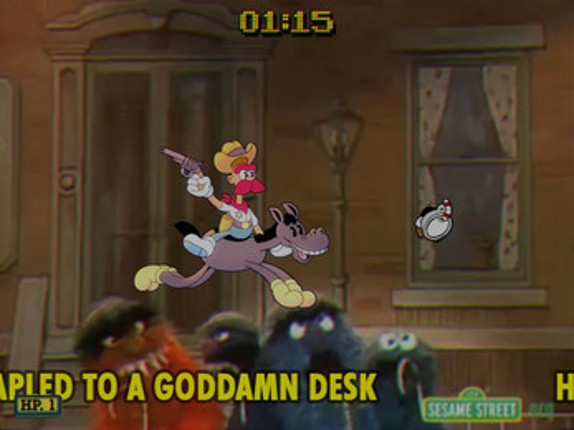Cuphead "You can't run away from God" screenshot