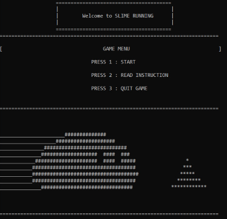 Slime Running (​C++ Console Gam​e) Image