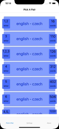 PickAPair Czech - English screenshot