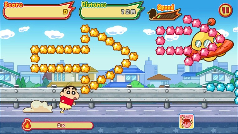 CRAYON SHINCHAN The Storm Called! FLAMING KASUKABE RUNNER!! screenshot