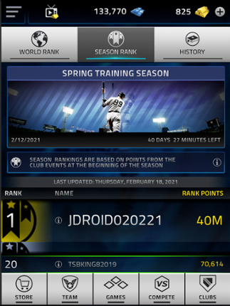 MLB Tap Sports Baseball 2021 screenshot