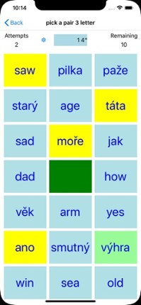 PickAPair Czech - English screenshot