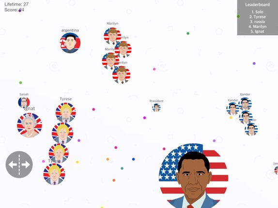 Presidents War: Eat Dot Game - multiplayer cell eater in paradise hocus screenshot