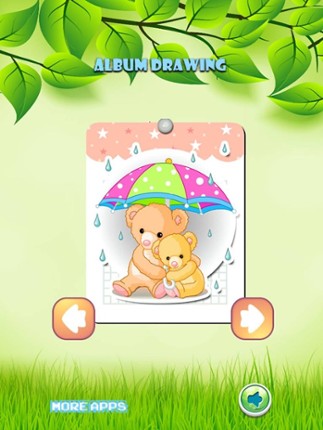 Bear Zoo Drawing Coloring Book - Cute Caricature Art Ideas pages for kids screenshot