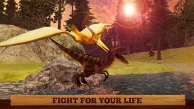 Flying Pterodactyl Dino Wildlife 3D Image