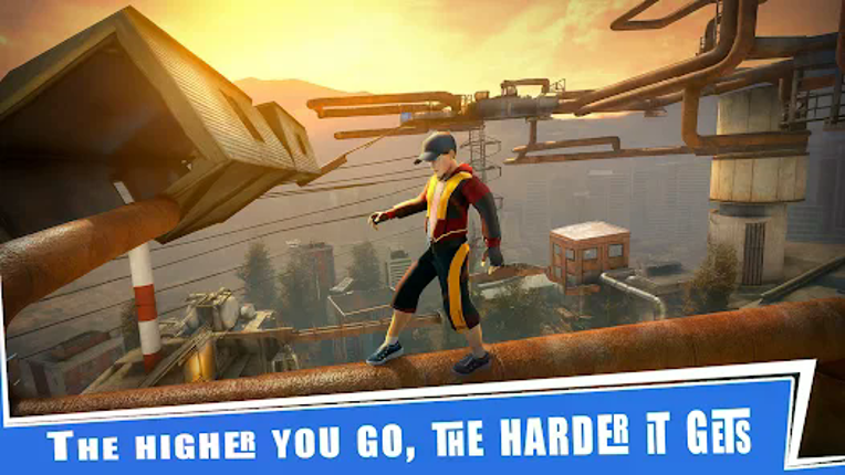 Going Up Rooftop - Parkour 3D Image