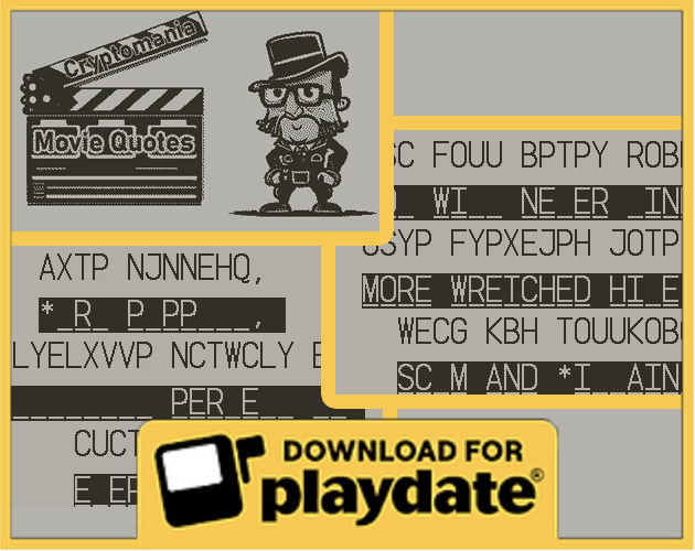Games like CryptoMania - Movie Quotes (PlayDate)