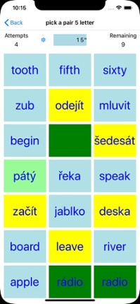 PickAPair Czech - English screenshot