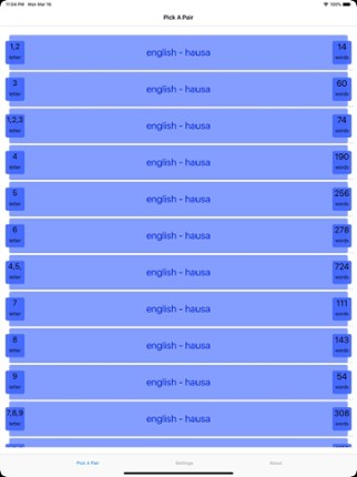 PickAPair Hausa - English screenshot