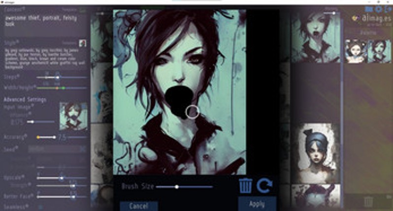 Stable Diffusion | AI Image Generator GUI | aiimag.es screenshot