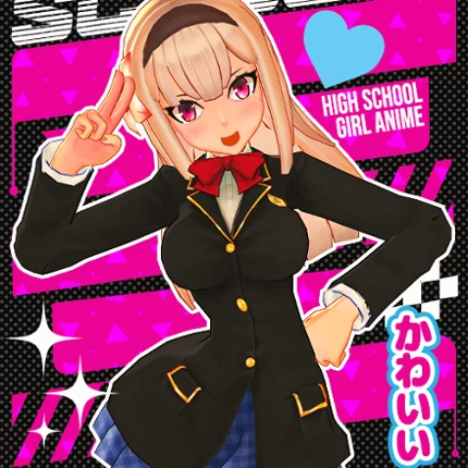 High School Girl Anime Fighter Image