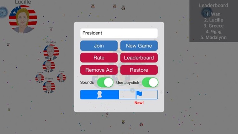 Presidents War: Eat Dot Game - multiplayer cell eater in paradise hocus screenshot