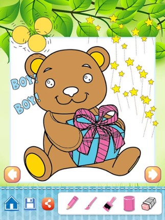 Bear Zoo Drawing Coloring Book - Cute Caricature Art Ideas pages for kids screenshot