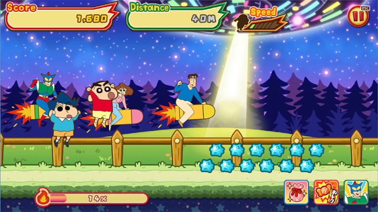 CRAYON SHINCHAN The Storm Called! FLAMING KASUKABE RUNNER!! screenshot