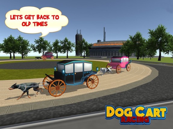 Dog Cart Race : sled dog race by driving  wagons screenshot