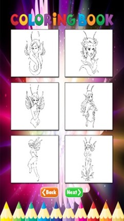 Fantasy Elf Girl Coloring Book - for Kid Image