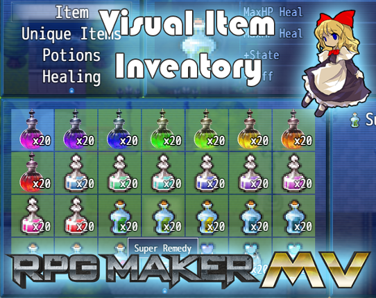 Visual Item Inventory plugin (RPG Maker MV) Image
