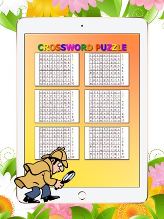 Crossword Puzzle Numbers: Games Word Search 1-10 in the space by paint Image