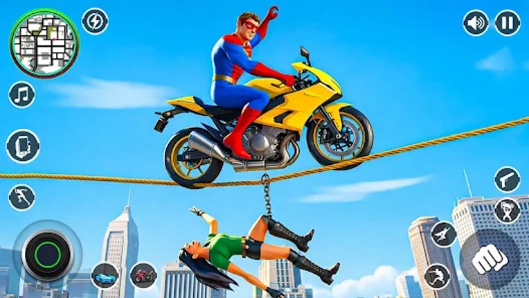 Spider Rope Hero Rescue City Image