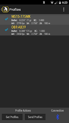 Kestrel LiNK® Ballistics screenshot
