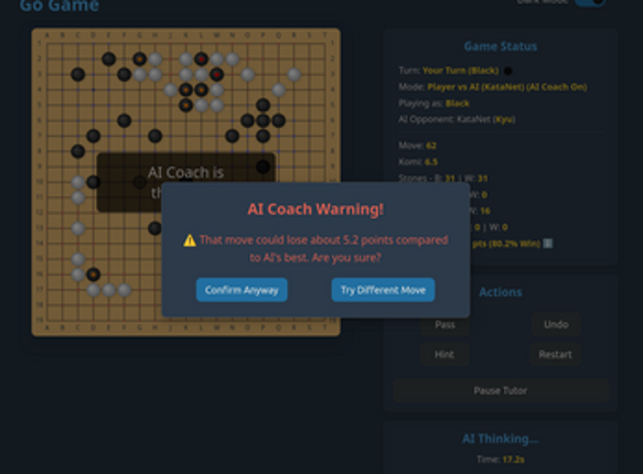 Go Game Online with KataNet AI screenshot